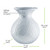 Flora Md. Recycled Glass Vase Glossy White 9.5"