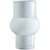 Modern Java Recycled Glass Vase White Glossy