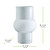 Modern Java Recycled Glass Vase White Glossy