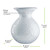 Flora Sm. Recycled Glass Vase Glossy White 7"