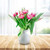 Flora Sm. Recycled Glass Vase Glossy White 7"