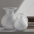 Flora Sm. Recycled Glass Vase Glossy White 7"