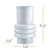 Modern Alto Recycled Glass Vase Glossy White