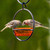 Mosaic Birds Hummble Basic Bird Feeder Orange with Birds