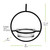 Mosaic Birds Hummble Basic Bird Feeder Dimensions