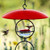 Mosaic Birds Glass Baffle Dome Red with Hummble Hummingbird Feeders