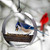 Mosaic Birds Bistro Bird Feeder Copper with Blue Jay in Snow
