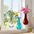 Hanging Drop Recycled Glass Rooting Vase Group