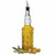 Ornate 23.7oz Recycled Glass Oil or Vinegar Bottle w/ Pour Spout with Olive Oil