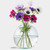 Globe Vase, 7" with Anemone Flowers