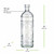 16 oz Olive Leaf Glass Bottle