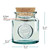 8.5oz. Authentic Recycled Glass Jar with Cork Dimensions