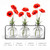 Athena Trio Vase Dimensions with Poppies