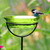 Mosaic Birds Cuban Garden Stake Lime with Chickadee