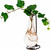 Drop Recycled Glass Vase & Metal Stand