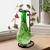Persephone Bud Vase Lime with Rooting Plant by Window
