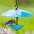 Mosaic Birds Single Hanging Poppy Feeder Bluebird Blue with Blue Dome and Bluebird