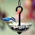 Mosaic Birds Single Hanging Poppy Feeder Clear with Seeds
