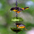 Mosaic Birds Double Hanging Poppy Feeder Lime with Orioles