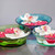 Cuban Bird Feeder/Bird Bath Bowl Trio with Candles and Flowers