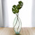 15" Recycled Glass Teardrop Vase with Monstera Leaf