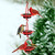 Mosaic Birds Hummble Bold Bird Feeder Red with Cardinals and Woodpecker in Snow