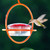 Mosaic Birds Hummble Bold Hummingbird Feeder Orange with Hummingbird