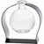 Ball Recycled Glass Vase & Arched Metal Stand