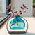 Sirena Bud Vase, Aqua, by Window