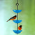 Mosaic Birds Triple Hanging Poppy Feeder Bluebird Blue with Orioles