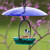 Mosaic Birds Cuban Hanging Bird Bath or Feeder Aqua with Peanuts and Cobalt Dome