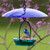 Mosaic Birds Cuban Hanging Bird Bath or Feeder Aqua with Peanuts and Cobalt Dome