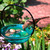 Mosaic Birds Cuban Hanging Bird Bath or Feeder Aqua with Cardinal and Water