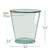 8.5 oz Verra Short Tumbler, Set of 6, 100% Recycled Glass Dimensions