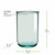 13.5 oz Classico Tumbler, Set of 6, 100% Recycled Glass Dimensions
