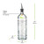 Olive Branch 16oz Recycled Glass Oil or Vinegar Bottle w/ Pour Spout Dimensions
