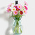 18" French Country Hanging Glass Vase & Wall Hook
