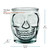 15 oz Margarita Skull Tumbler, Set of 6, 100% Recycled Glass Dimensions
