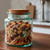 50 oz Authentic Jar Recycled Glass with Cork with Granola Trail Mix on Kitchen Island Countertop