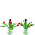 French Country Hanging Vase 11" Duo with Red Tulips