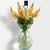 French Country Hanging Vase 18" with Yellow Snapdragon Flowers