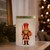 Nutcracker Glass Jar w/ Lid, 12 oz, 12/Case Assorted, Frosted White on Fireplace by Pine Sprigs