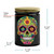 Sugar Skull Glass Jar w/ Lid, 12 oz, 12/Case Assorted, Glossy Black Dimensions