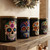 Sugar Skull Glass Jar w/ Lid, 12 oz, 12/Case Assorted, Glossy Black on Wall Shelf