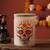 Sugar Skull Glass Jar w/ Lid, 12 oz, 12/Case Assorted, Glossy White with Skeleton Woman Figurine