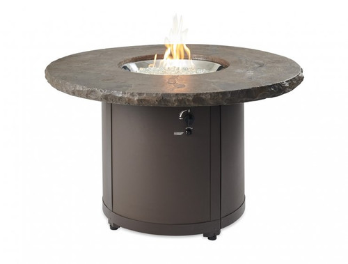 Marbleized Noche Beacon Gas Fire Pit Table by The Outdoor GreatRoom Company **FREE SHIPPING**