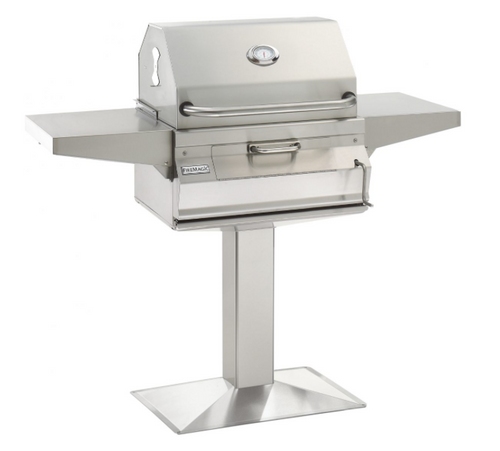 Charcoal Patio Post Mount Grill by FireMagic