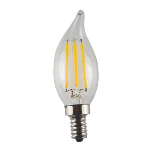 3.5W Candelabra Edge Filament Flame, Frosted, 2200K, LED Lamp