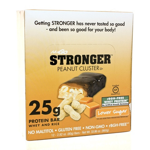 NuGo Nutrition NuGo STRONGER Peanut Cluster 12 Bars Life Nutrition