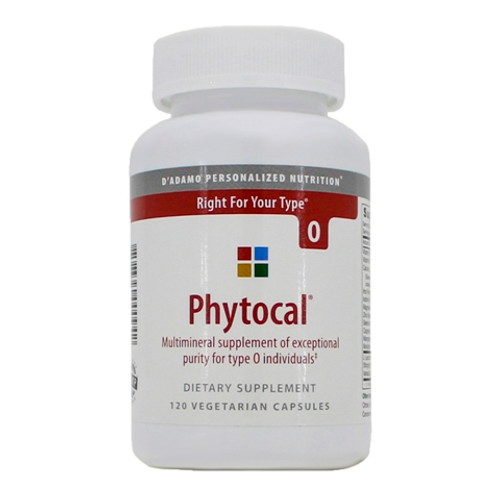 D'Adamo Personalized Nutrition Phytocal Mineral Formula (Type O) 120 Capsules